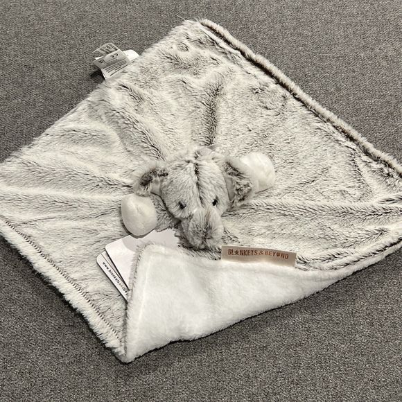 New Blankets & Beyond Gray Elephant Baby Lovey Security Blanket Fuzzy Nunu Soft - Picture 2 of 5